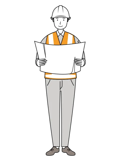 交通誘導員 イラスト | 無料・男性・線画・全身[TCML006-01-L] | イラストれいと