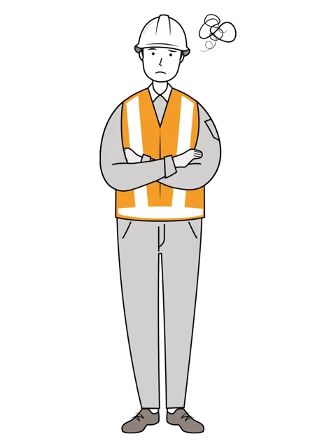 交通誘導員 イラスト | 無料・男性・線画・全身[TCML007-01-L] | イラストれいと