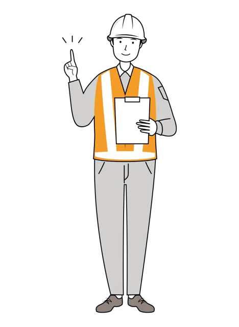 交通誘導員 イラスト | 無料・男性・線画・全身[TCML009-01-L] | イラストれいと