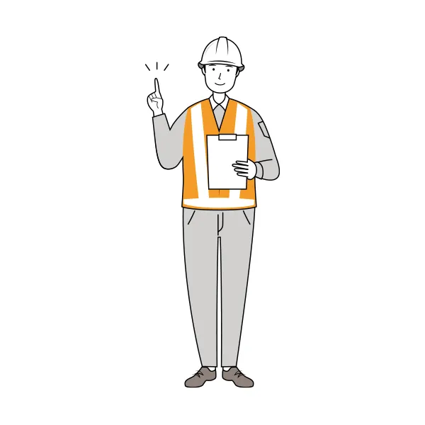 交通誘導員 イラスト | 無料・男性・線画・全身[TCML009-L] | イラストれいと