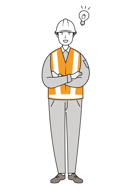 交通誘導員 イラスト | 無料・男性・線画・全身[TCML011-01-L] | イラストれいと