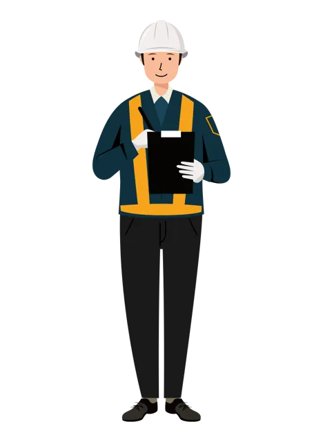 交通誘導員 イラスト | 無料・男性・全身[TCMNC005-01-NC] | イラストれいと