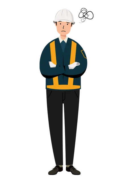 交通誘導員 イラスト | 無料・男性・全身[TCMNC007-01-NC] | イラストれいと