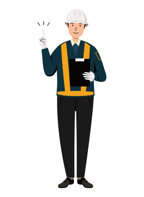 交通誘導員 イラスト | 無料・男性・全身[TCMNC009-01-NC] | イラストれいと