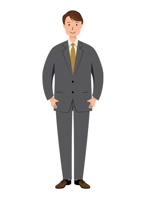 ビジネス イラスト | 無料・フリー素材 | 男性・全身 | BMC0001-01-C | イラストれいと